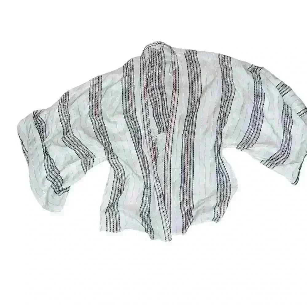 Sim & Sam Kimono L/XL Striped Coastal Boho Bohemian Summer